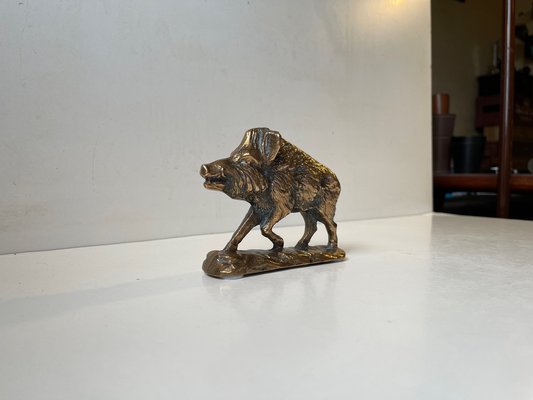 Antique French Wild Boar Sculpture in Bronze, 1920s-LCR-1336853