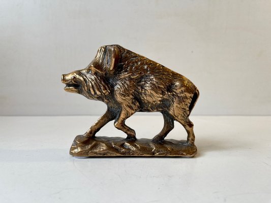 Antique French Wild Boar Sculpture in Bronze, 1920s-LCR-1336853