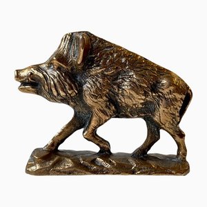 Antique French Wild Boar Sculpture in Bronze, 1920s-LCR-1336853