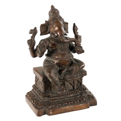 Antique Ganesha Sculpture in Bronze-VMM-2033286