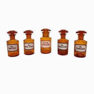 Antique German Apothecary Pharmacy Jars, Set of 5-NQV-1225755