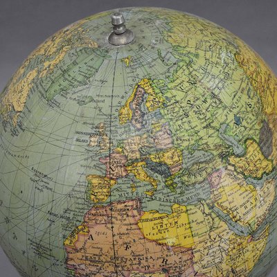 Antique German Columbus Earth Globe by Paul Oestergaard, 1900s-KJP-1149253