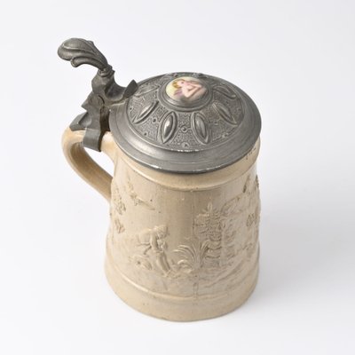 Antique German Regensburg Style Beer Stein-IXK-1788010