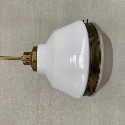 Antique German Two-Tone Pendant Light with Brass Stem-JRP-1003661