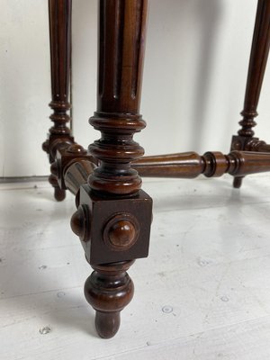 Antique German Walnut Sewing Table-WZZ-826371