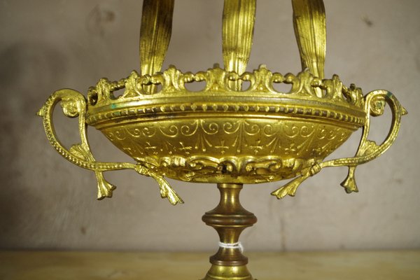 Antique Gilded Bronze Church Candlestick-FWP-2030186