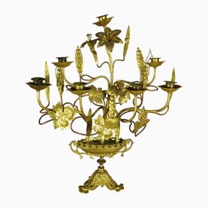 Antique Gilded Bronze Church Candlestick-FWP-2030186