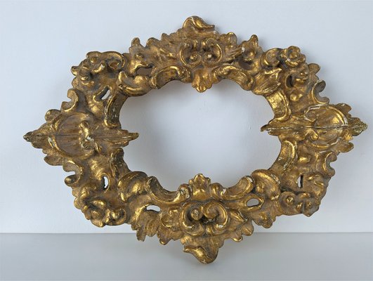 Antique Gilded Frame in Stuccoed Wood-JJT-1667182