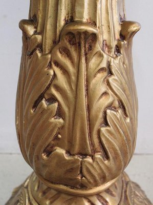 Antique Gilded Plaster Twisted Column and Bust of a Girl-RVK-729882