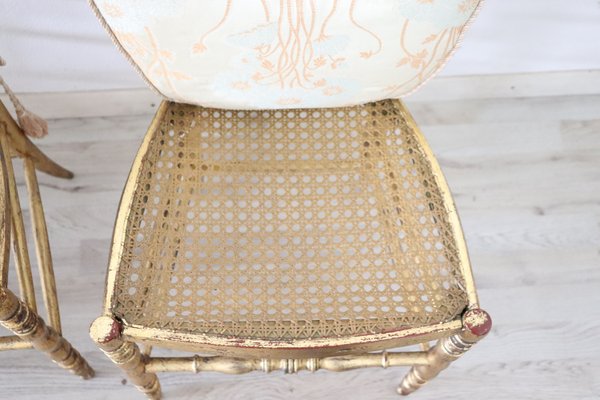 Antique Gilded Wood Chairs from Chiavari, Set of 2-DCO-1389723