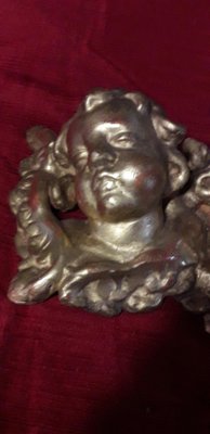 Antique Gilded Wooden Angel Sculpture-AKA-1785444