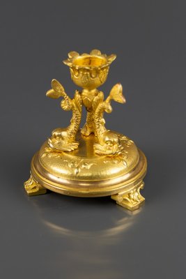 Antique Gilt Bronze Candleholder-KEG-864298