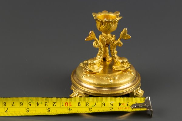 Antique Gilt Bronze Candleholder-KEG-864298