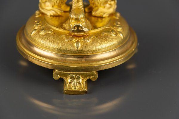 Antique Gilt Bronze Candleholder-KEG-864298