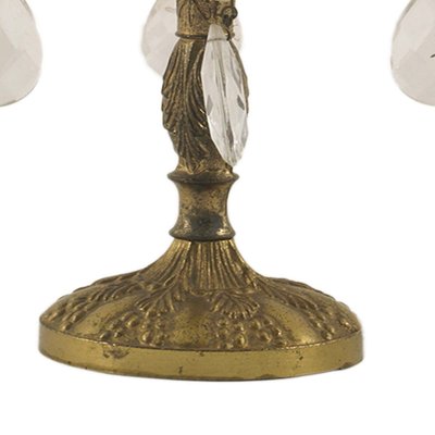 Antique Gilt Bronze Lamps with Swarovski Crystal Pendants from Liberty, Set of 2-NJV-857270