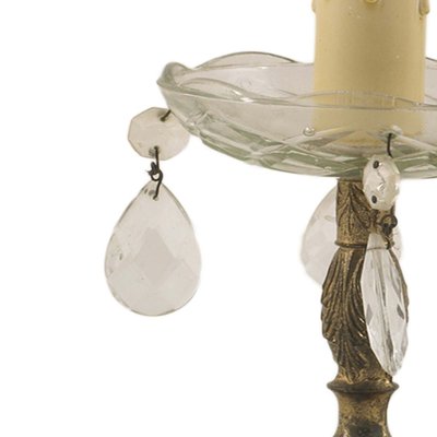 Antique Gilt Bronze Lamps with Swarovski Crystal Pendants from Liberty, Set of 2-NJV-857270