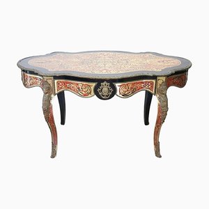 Antique Gilt Bronze Writing Desk with Inlay Wood, 1880s-DCO-1273725