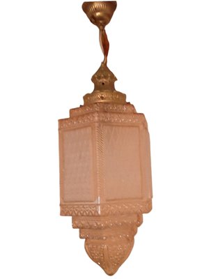 Antique Glass Ceiling Lamp from Emiratos, Set of 2-TCS-1174919