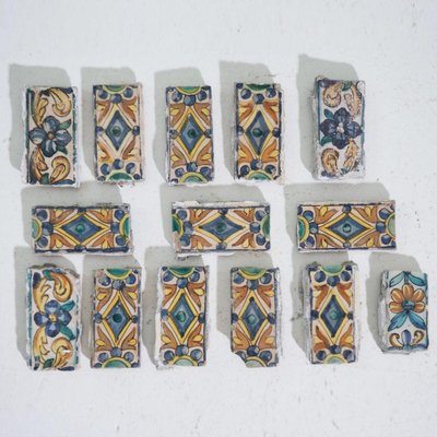 Antique Glazed Tiles, Set of 14-SA-1210532