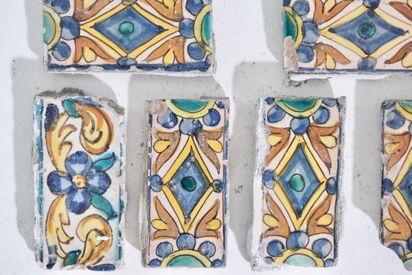 Antique Glazed Tiles, Set of 14-SA-1210532