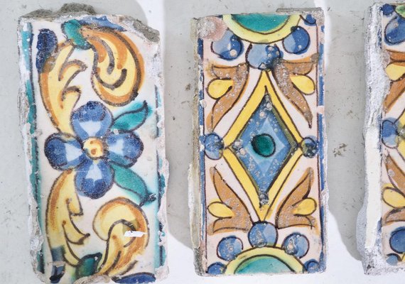 Antique Glazed Tiles, Set of 14-SA-1210532