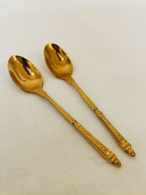 Antique Gold-Plated Tableware Set from Frionnet Francois, 1900s, Set of 6-RZY-887336