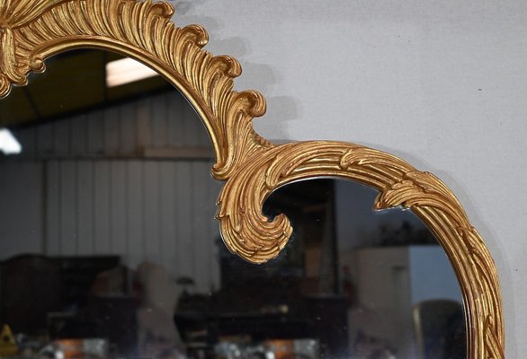 Antique Golden Wood Mirror in Louis XV Style-RVK-1348309