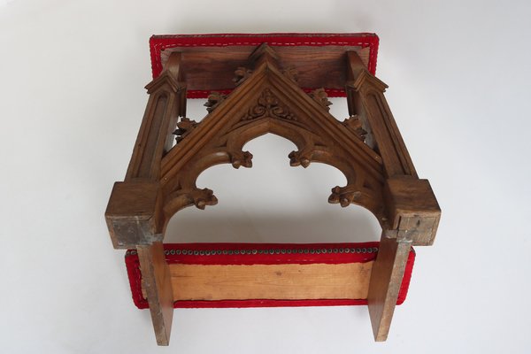 Antique Gothic Revival Prayer Bench Kneeler Stool, France, 1900s-OKN-2041057