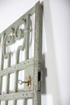 Antique Green Iron Wrought Double Doors, 1880s, Set of 2-IND-1407518