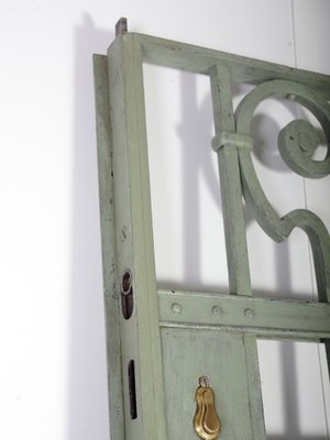 Antique Green Iron Wrought Double Doors, 1880s, Set of 2-IND-1407518