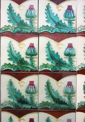 Antique Green Tiles, 1920s-VDW-954874