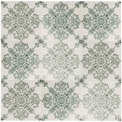 Antique Green Wall Tile from Le Claive, 1920s-VDW-914528