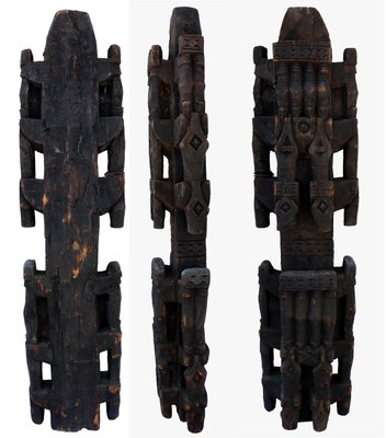 Antique Hand-Carved Wooden Pillar Column, Afghanistan / Pakistan, 1890s-UZN-1389261