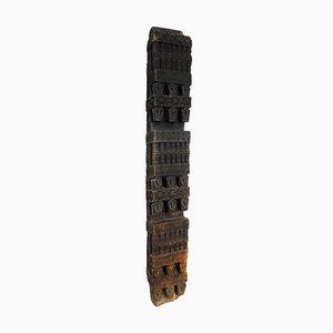 Antique Hand-Carved Wooden Pillar Column, Afghanistan / Pakistan, 1890s-UZN-1389266