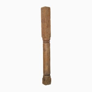 Antique Hand-Carved Wooden Pillar Column, Swat Valley Pakistan, 1890s-UZN-1407579