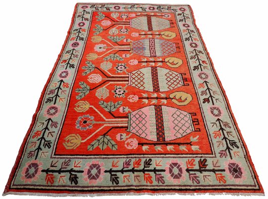 Antique Hand Knoted Khotan Samarkand Rug, 1920s-UZN-1389284