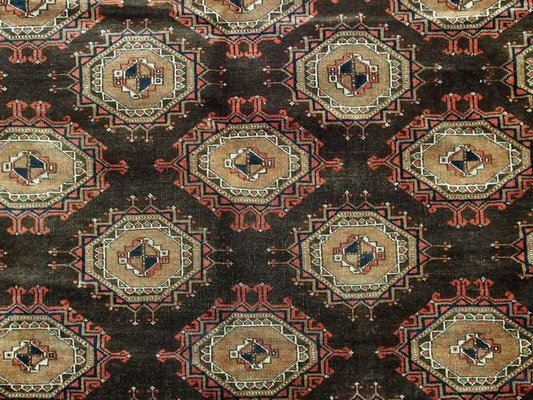 Antique Hand-Knotted Turkmen Saryk Rug, 1920s-UZN-1393443