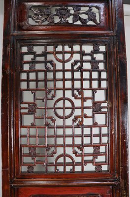 Antique Handmade Handcarved Sliding Door Panels, Japan, 1920s, Set of 2-UZN-1804367