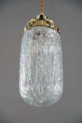 Antique Hanging Lamp with Loetz Blitz Glass Shade by Leopold Bauer, 1905-SPD-699230