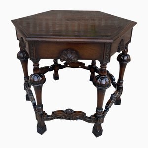 Antique Hexagonal Walnut Table-NOU-1003382