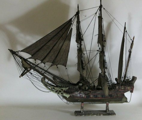 Antique Historicist Ship Model, 1890s-ESB-1376841