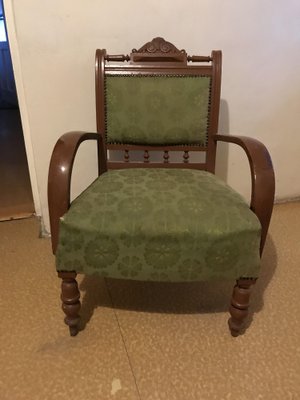 Antique Hungarian Armchair in Fabric-OXJ-1726524