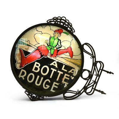 Antique Illuminated Sign A la botte rouge-NQ-641163