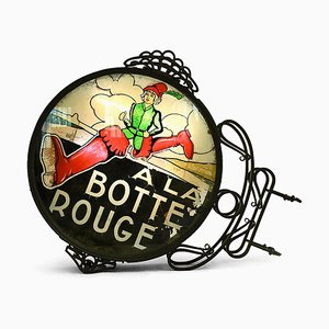 Antique Illuminated Sign A la botte rouge-NQ-641163