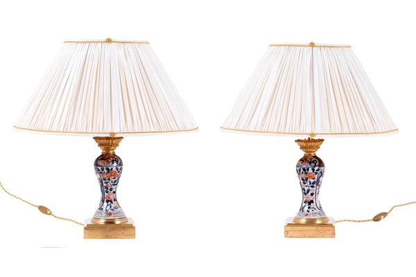 Antique Imari Porcelain Lamps, Set of 2-CEJ-488397