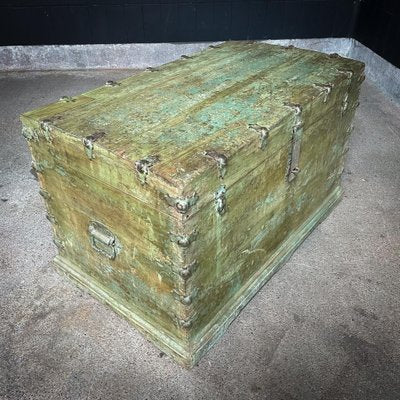 Antique Indian Rural Box in Green-IA-1802596