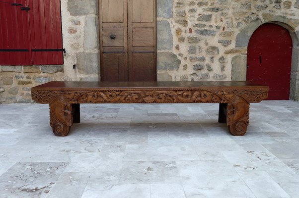 Antique Indonesian Bench in Carved Wood, 1890s-XNH-1816666