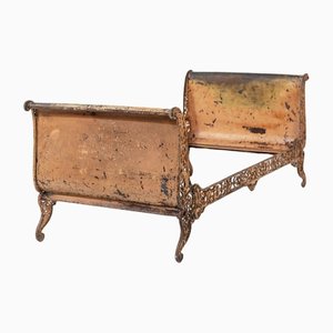 Antique Industrial Single Bed in Wrought Iron, 1890s-RCE-1388483