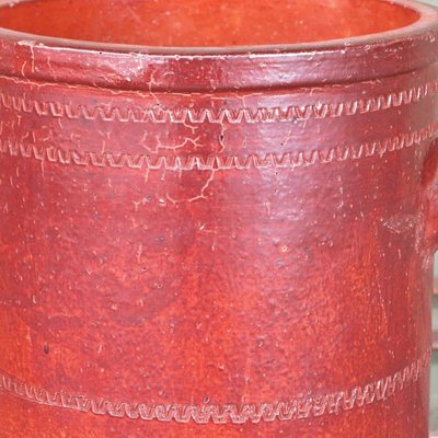 Antique Industrial Style Red Earthenware Pot from Unleserlich, 1900s-WK-654281