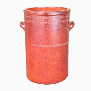 Antique Industrial Style Red Earthenware Pot from Unleserlich, 1900s-WK-654281